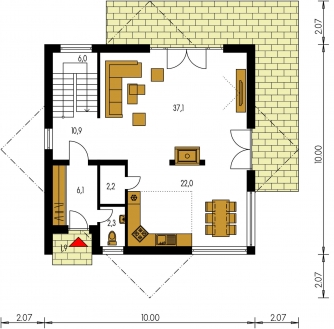 Floor plan of ground floor - CUBER 3